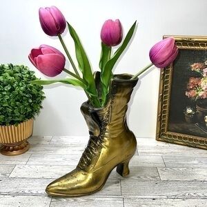 Brass Victorian Decorative Boot